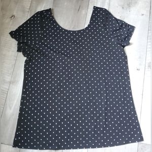 Torrid Black With White Polka-dots Size 1 Top
